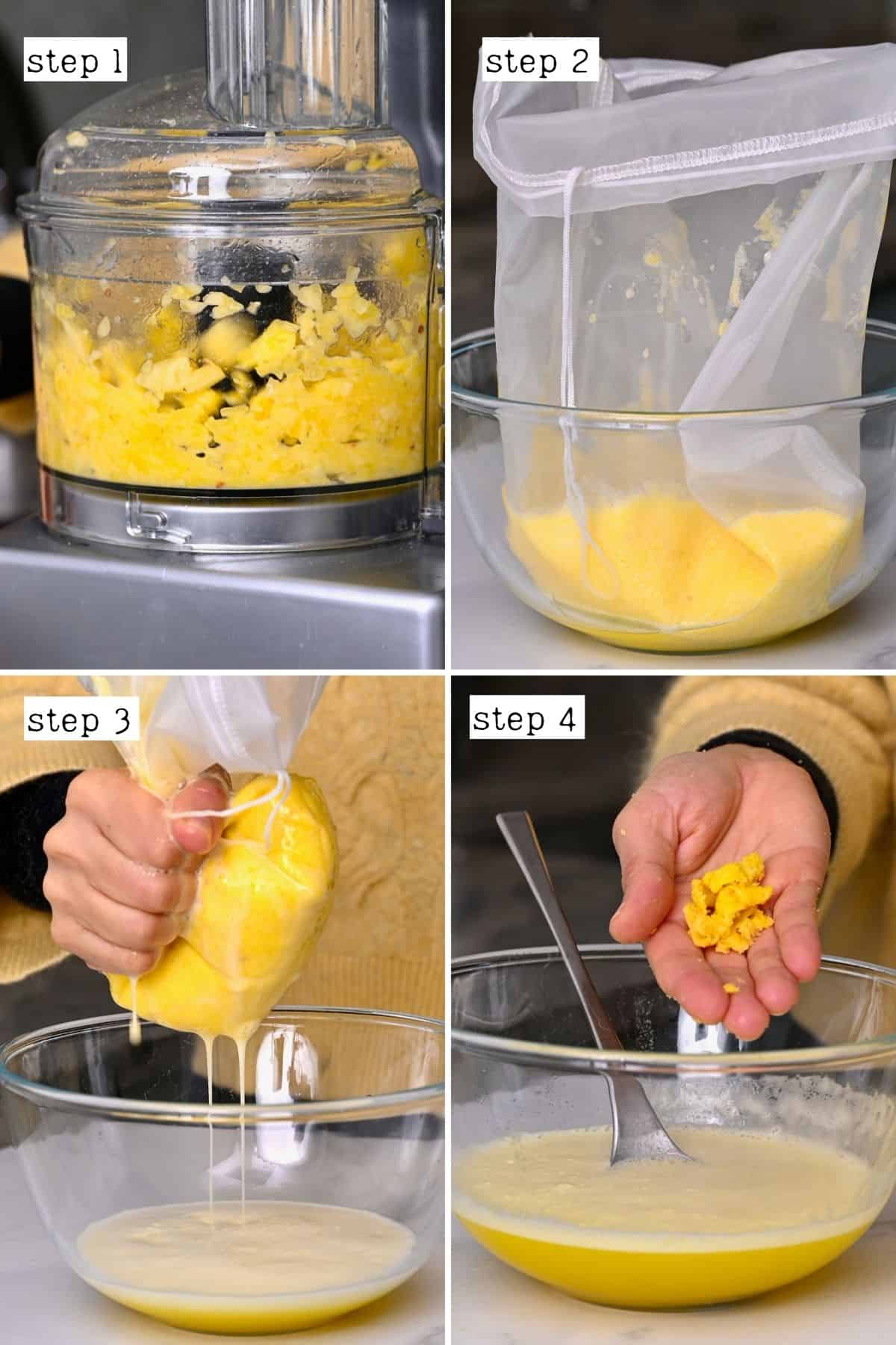 Steps for juicing pineapple