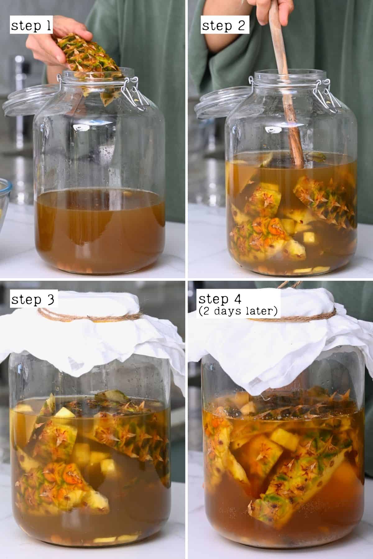 Steps for making tepache