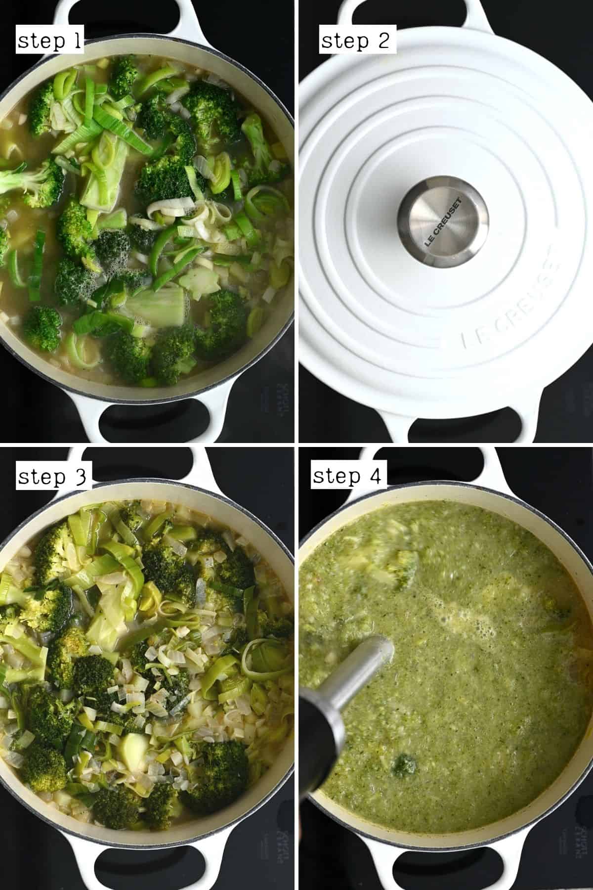 Steps for cooking broccoli soup