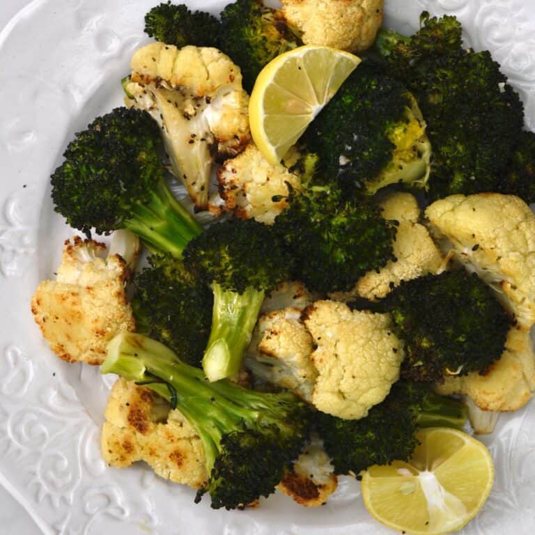 Roasted Cauliflower and Broccoli (Oven and Air Fryer Methods) (+ Flavor