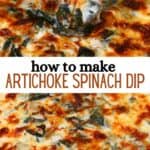 Baked Spinach Artichoke Dip (Without Mayo)