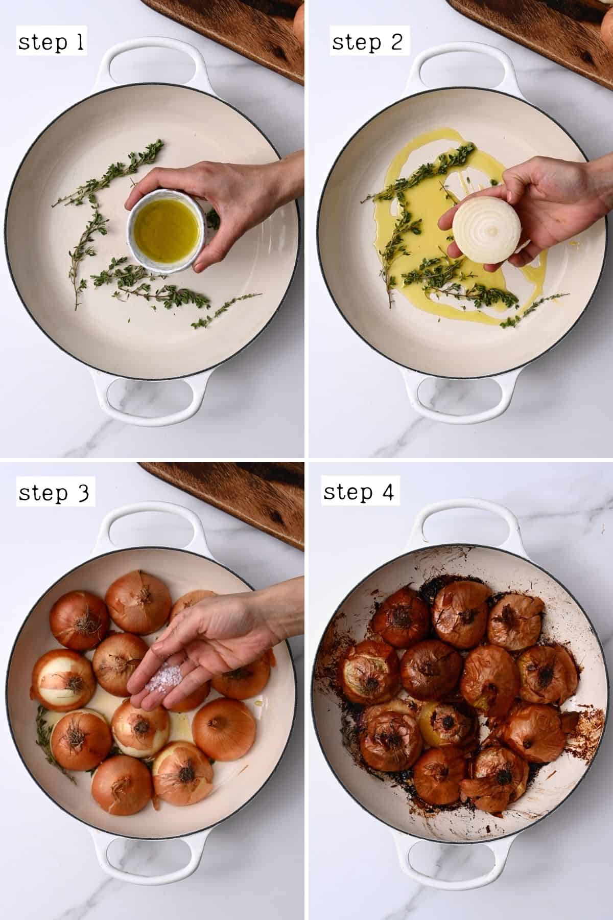 Steps for roasting onions