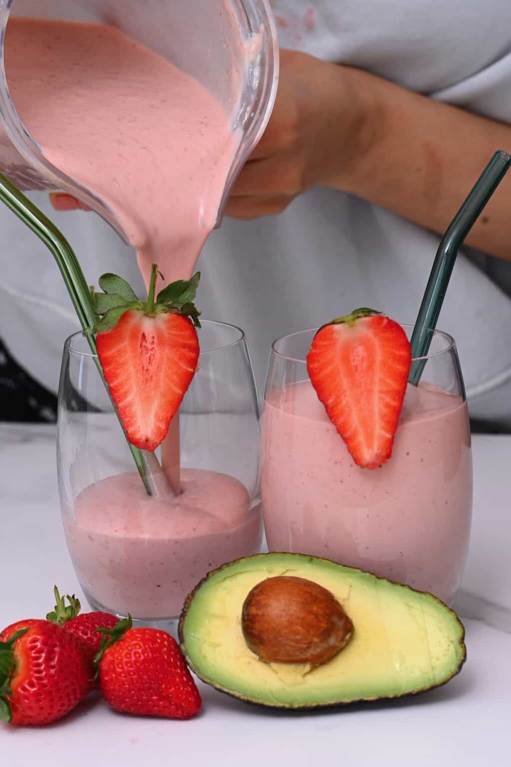 Healthy Vegan Keto Strawberry Smoothie Alphafoodie