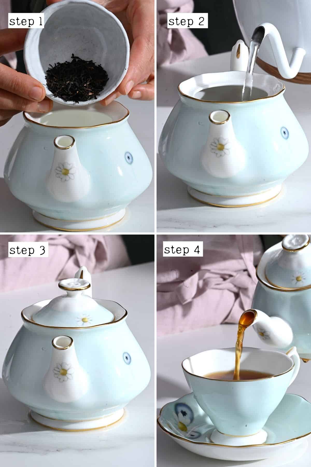 Steps for making milk tea