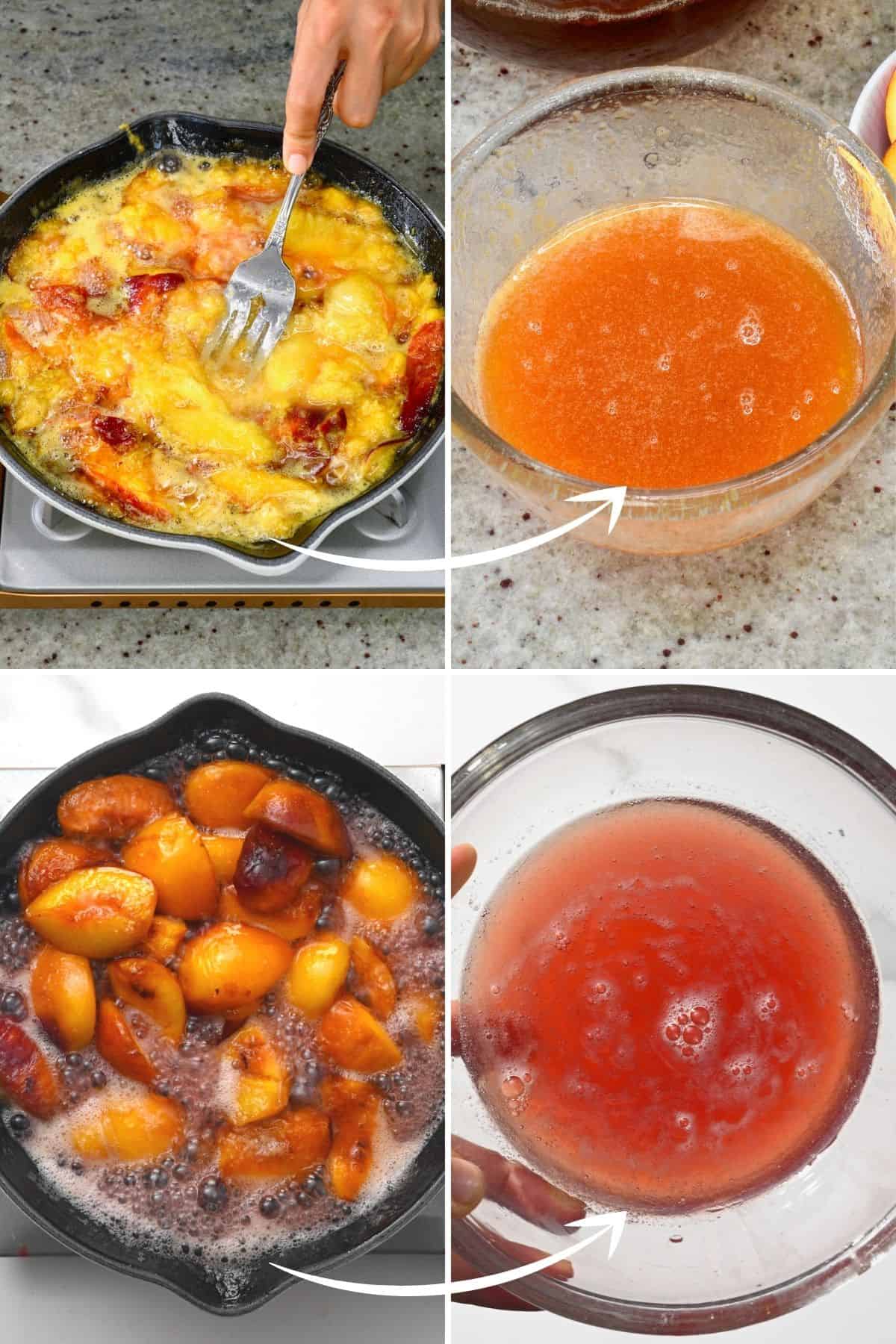 Comparing different ways to make peach syrup