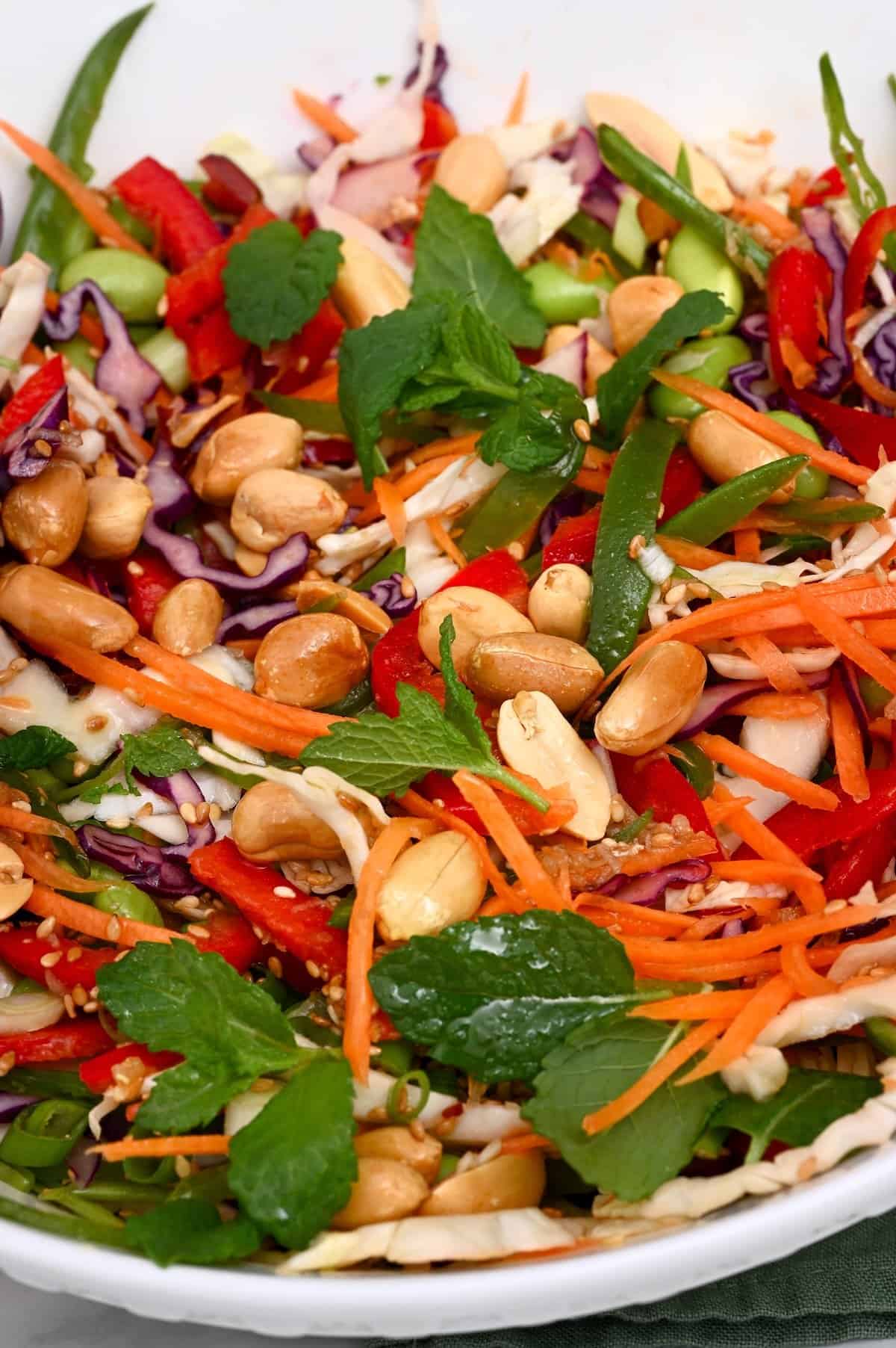 Asian salad with dressing