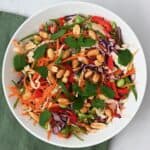 A serving of Asian salad with edemame peanuts and mint - 14