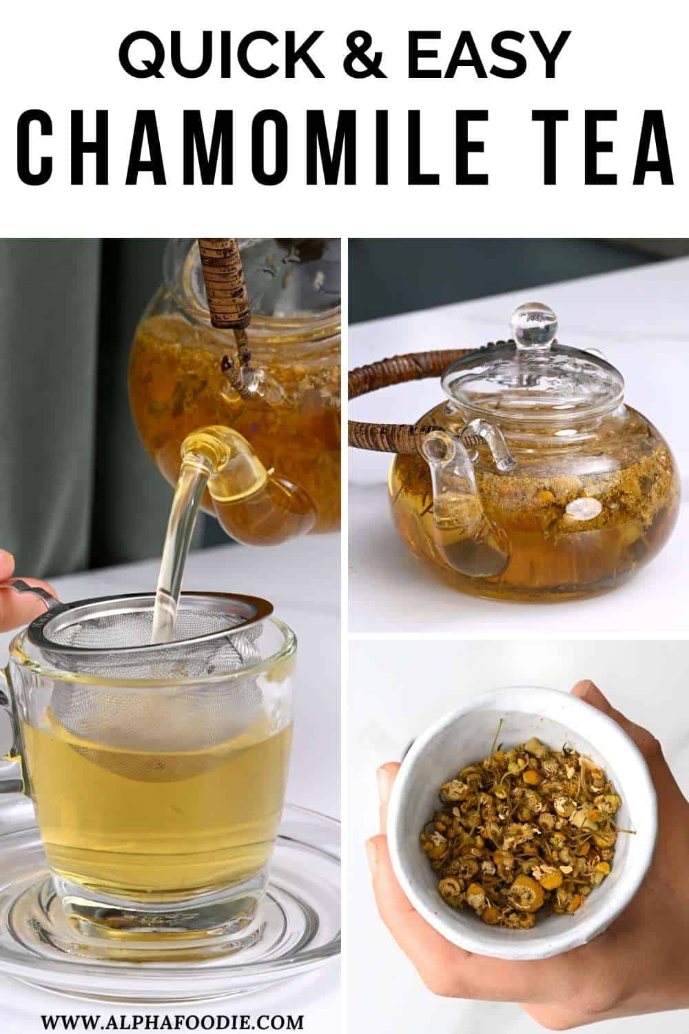 How To Make Chamomile Tea (Hot, Iced, Flavor Options) Alphafoodie