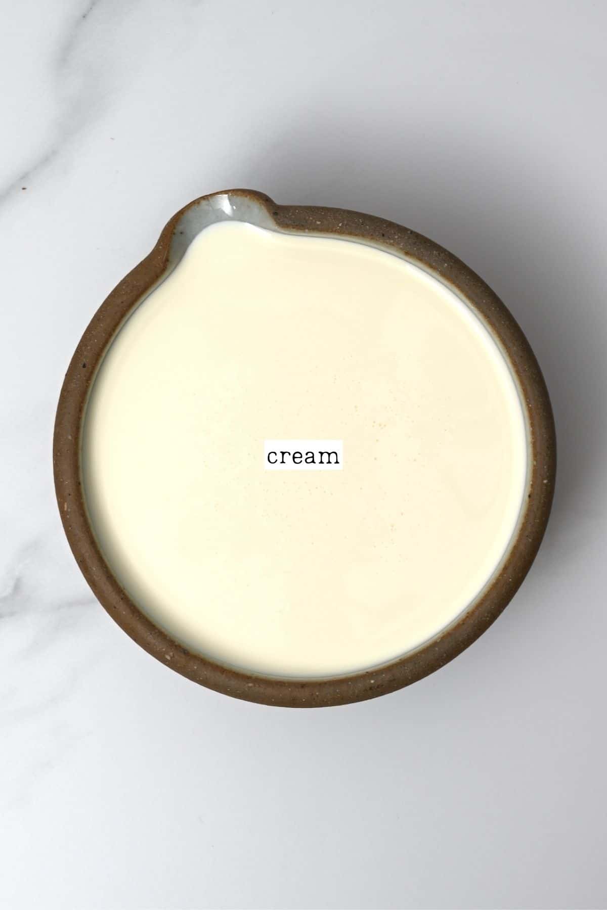 Cream for clotted cream