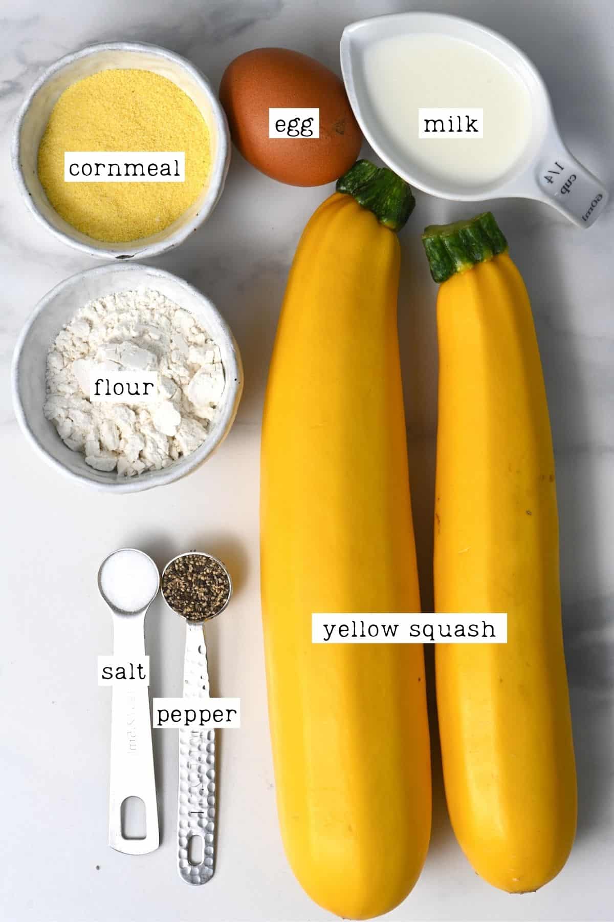 Ingredients for fried squash