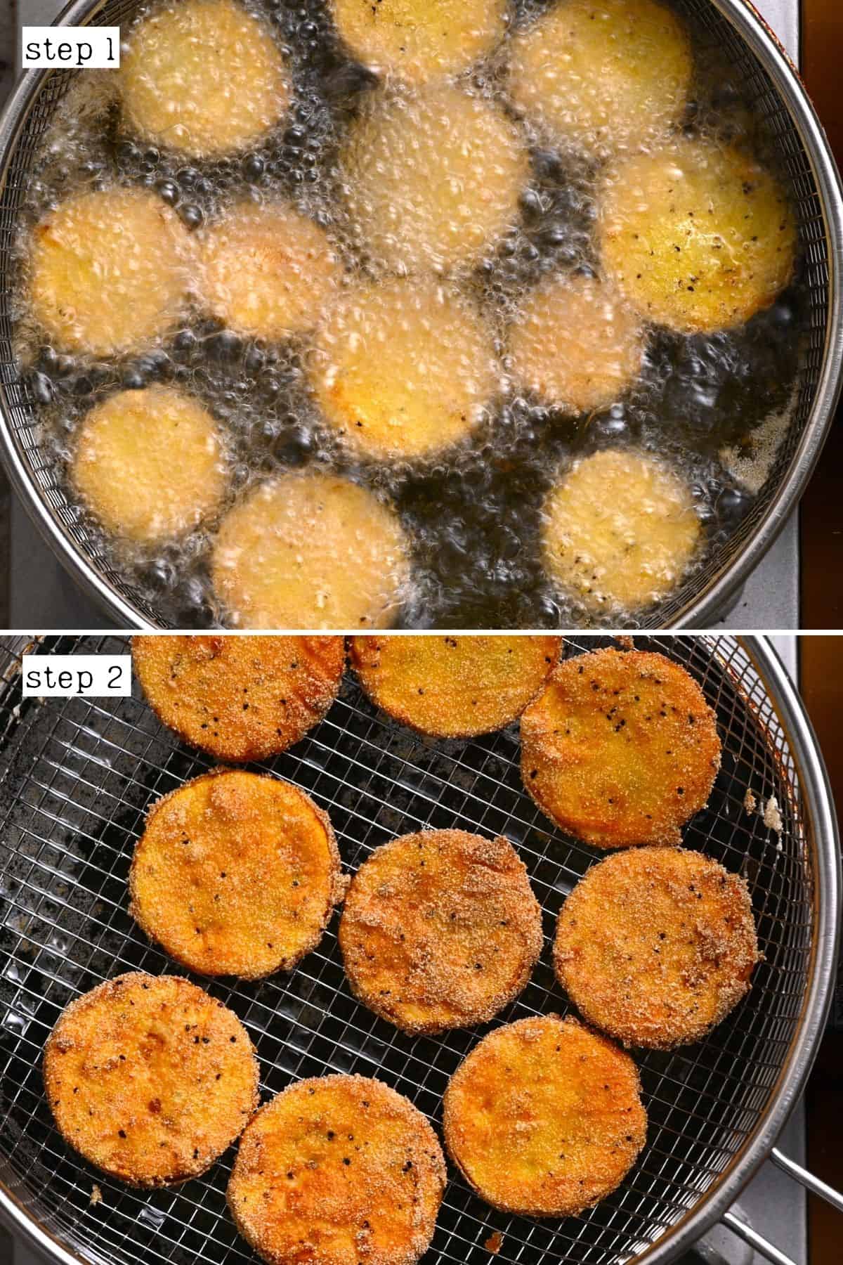 Steps for frying yellow squash