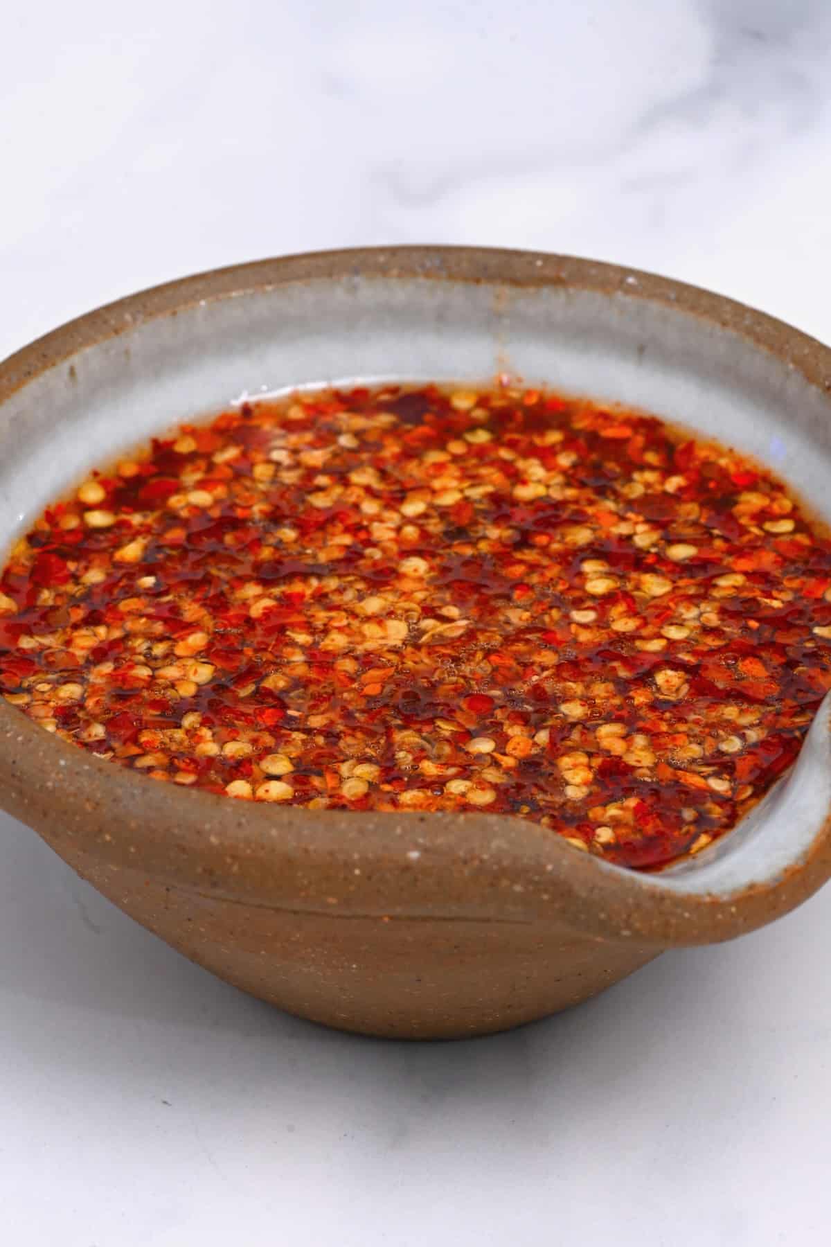 A bowl with hot honey