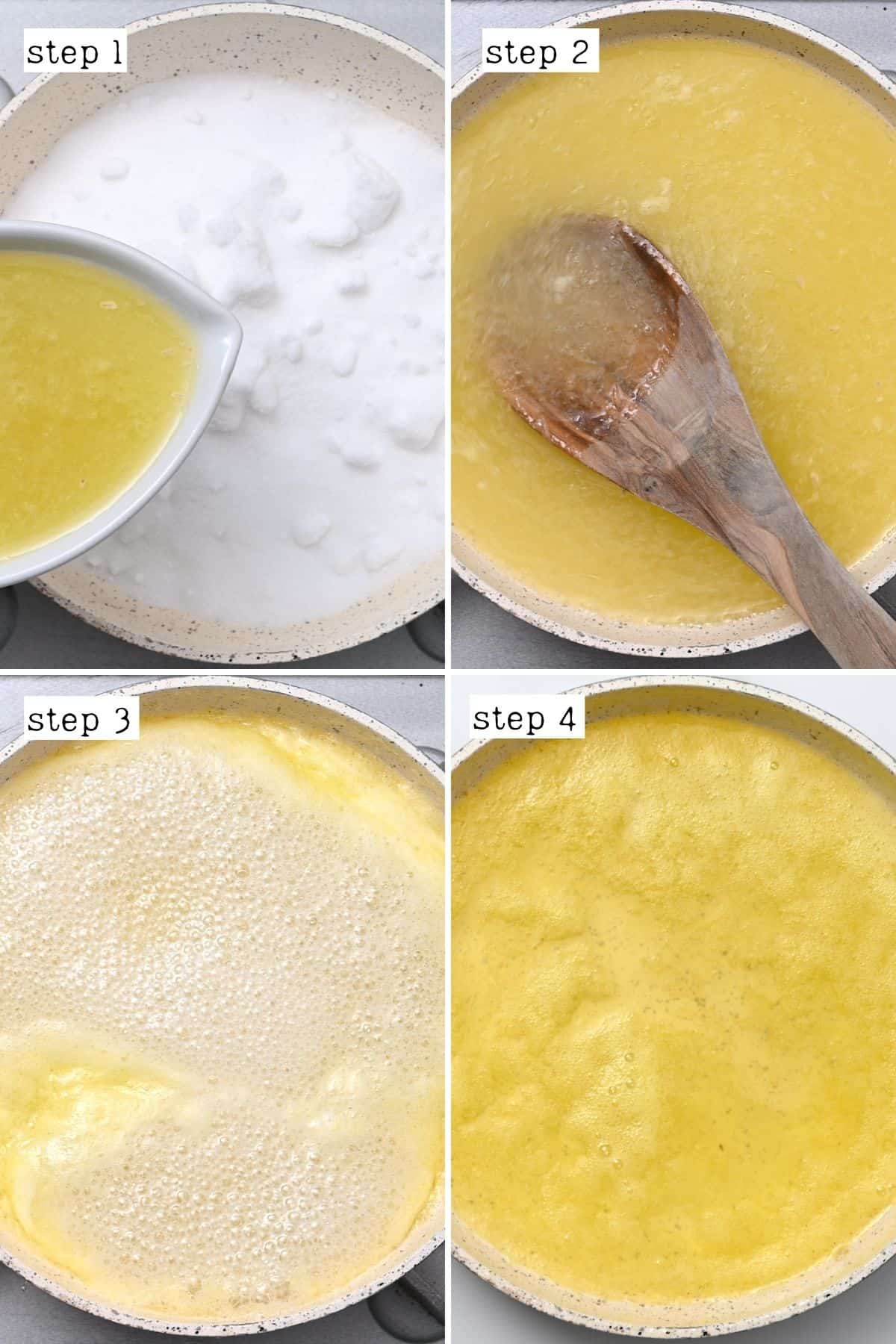 Steps for making lemon syrup