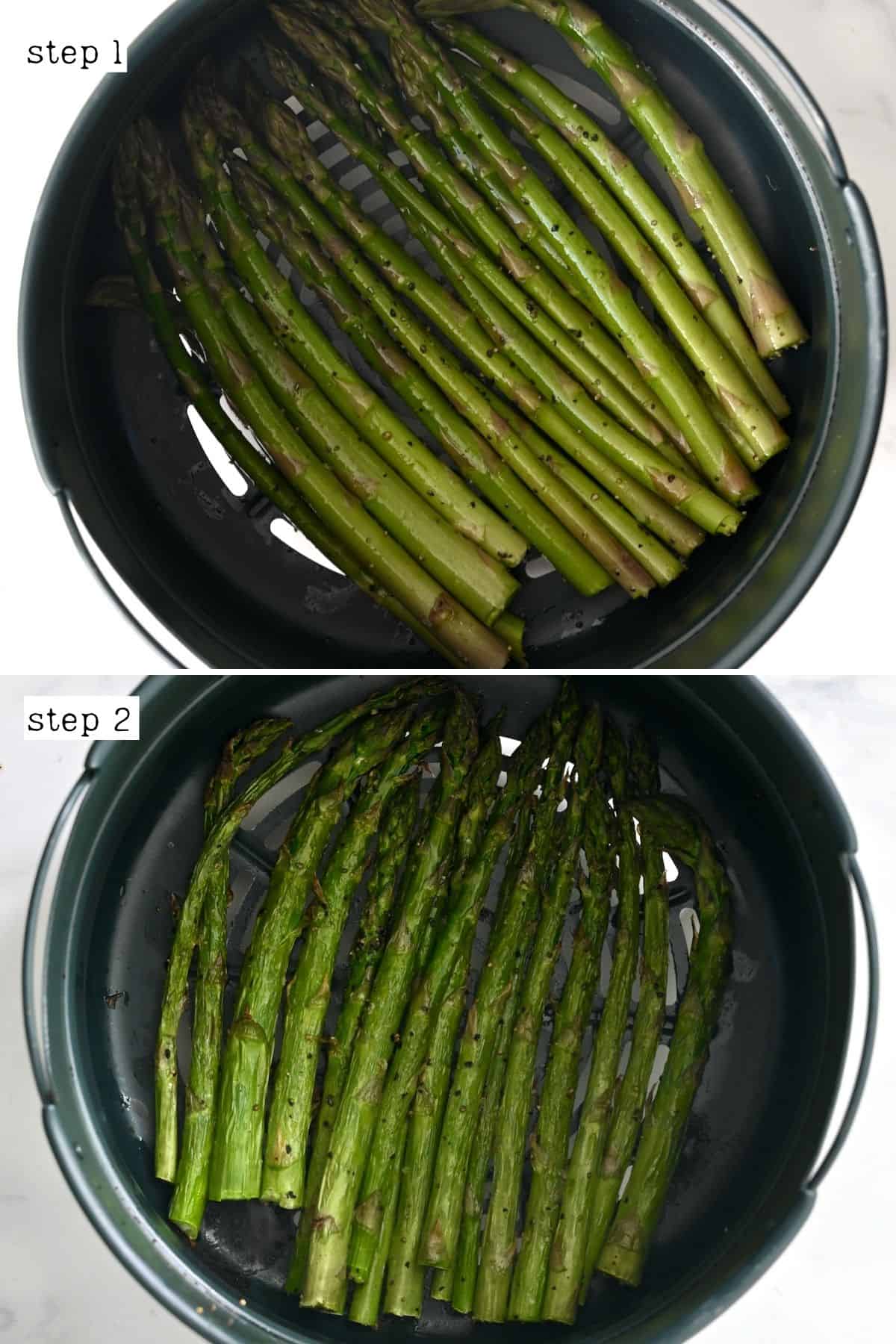 Steps for making air fryer asparagus