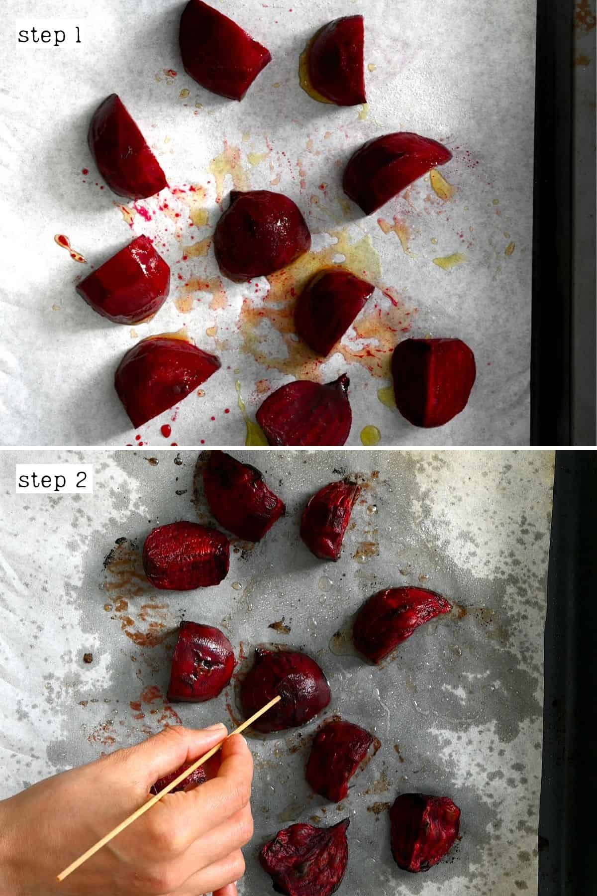 Steps for roasting beets