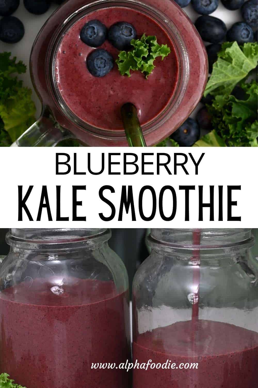 Blueberry Kale Smoothie Alphafoodie