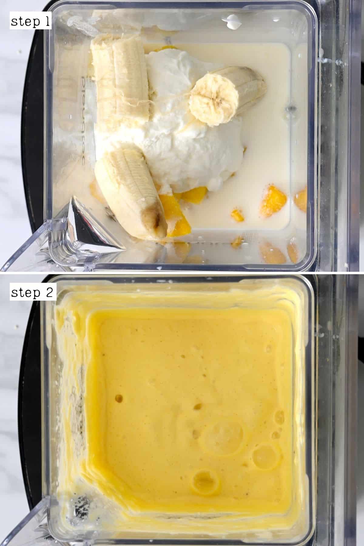 Steps for making mango smoothie