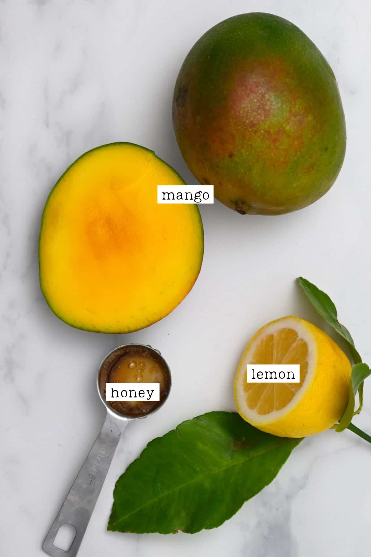 Ingredients for mango fruit roll ups