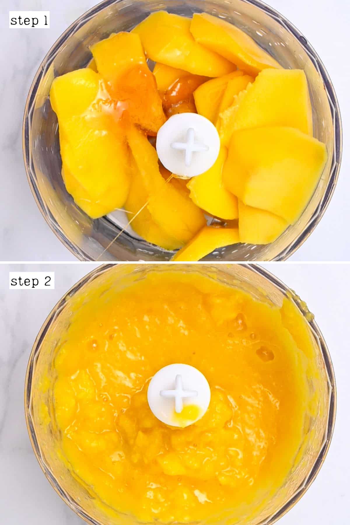 Steps for making mango puree