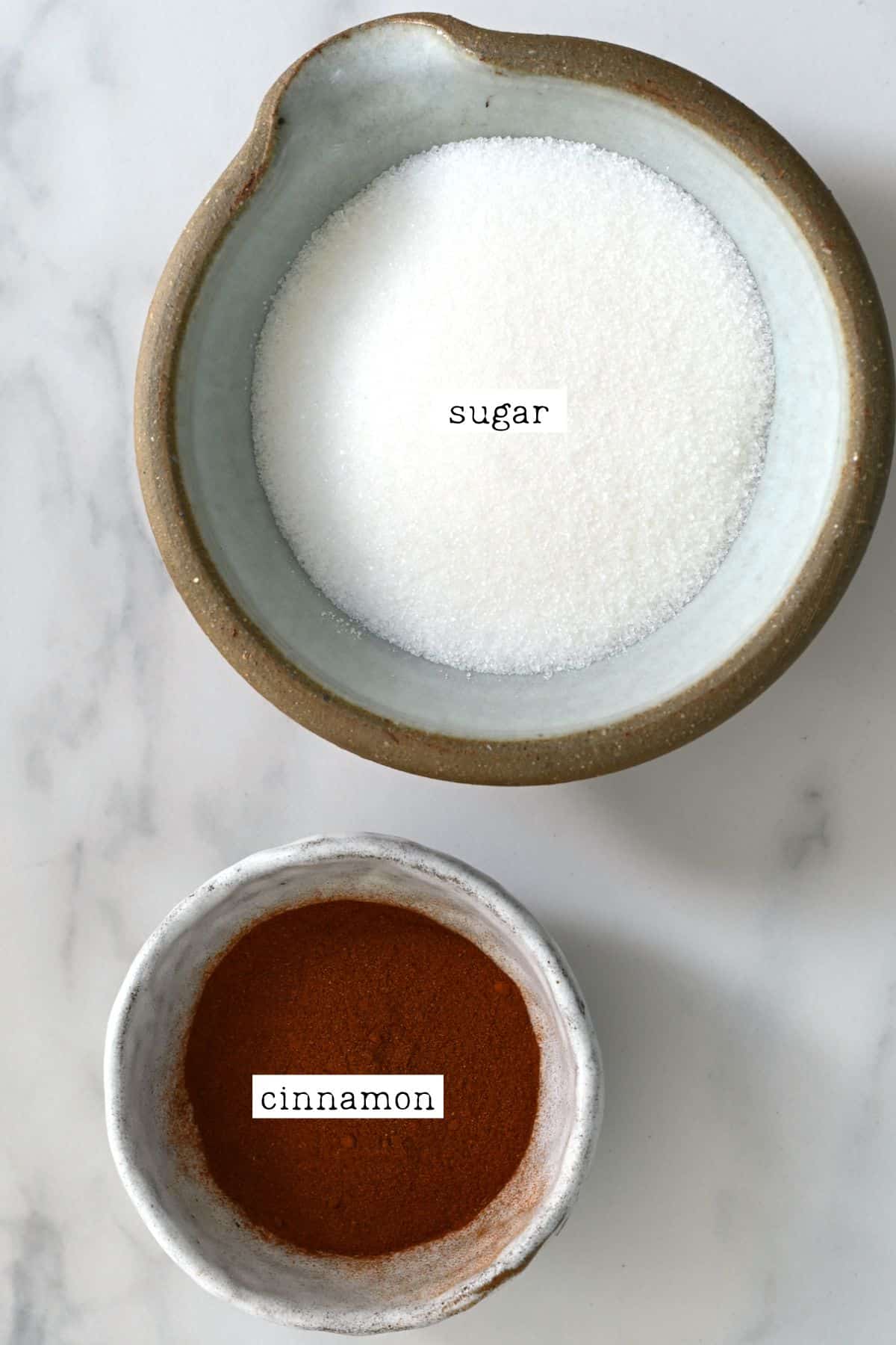 Steps for making cinnamon sugar