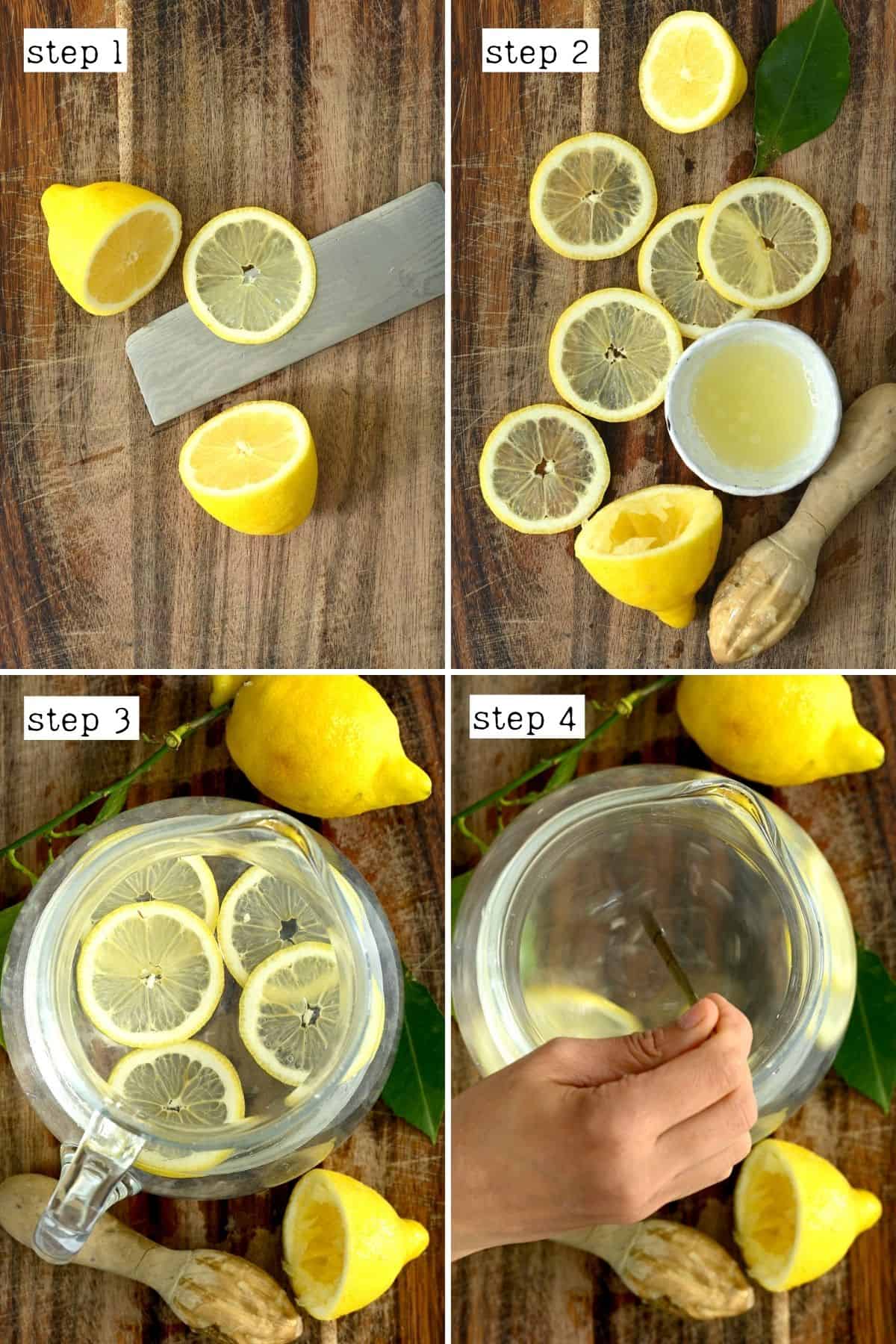 Steps for making lemon water