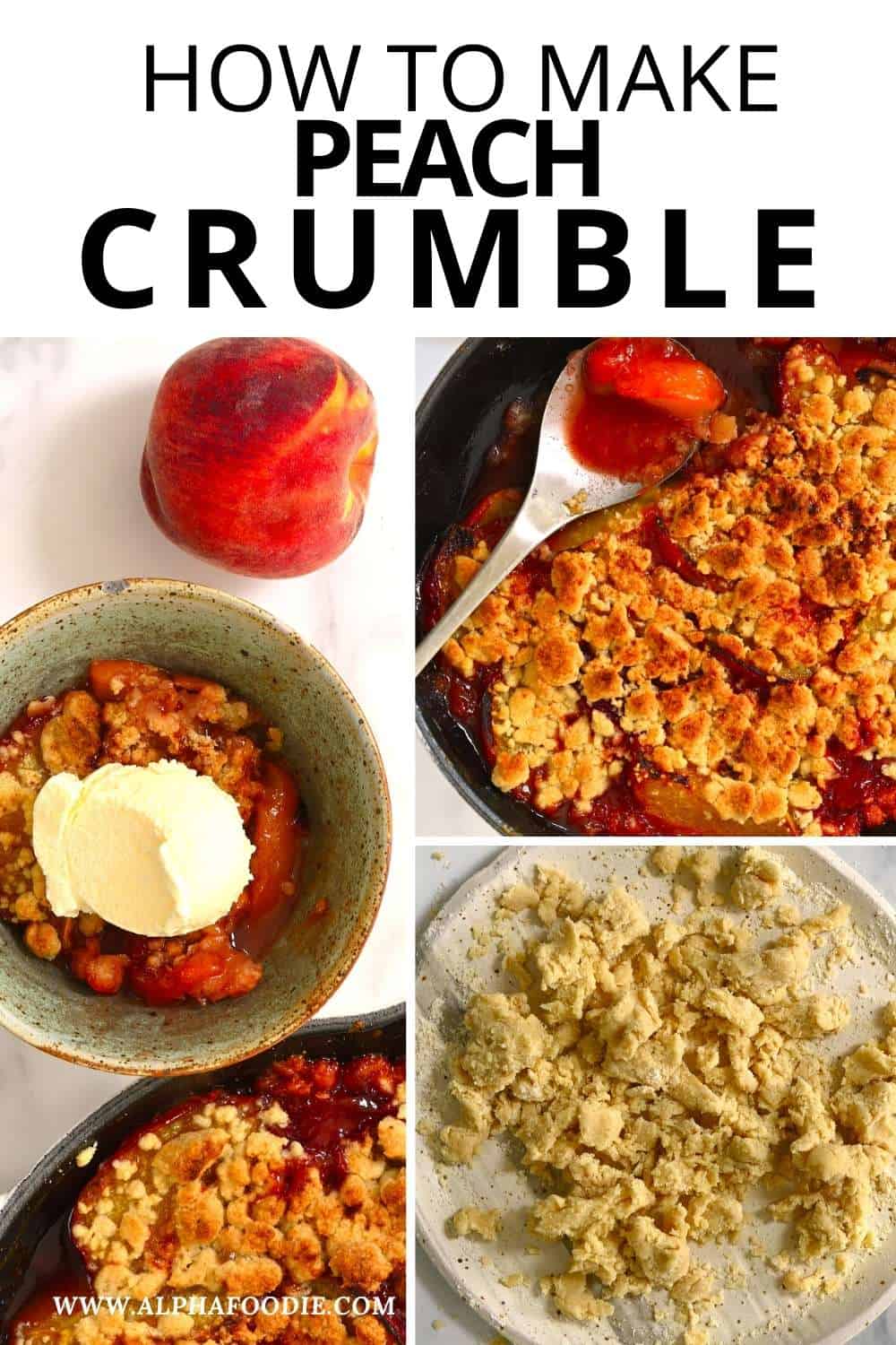 Easy Peach Crumble Recipe Alphafoodie