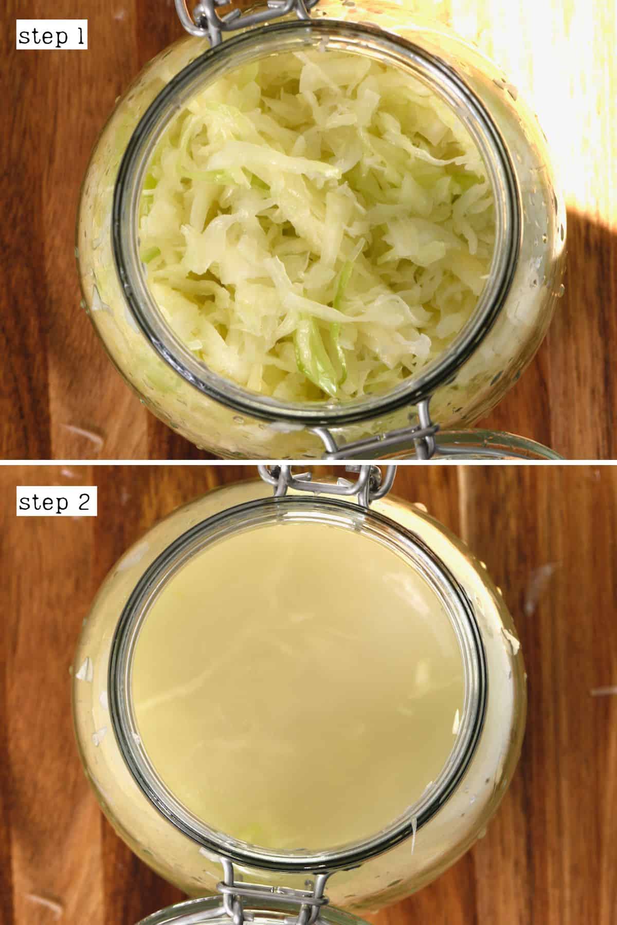 Steps for making Sauerkraut