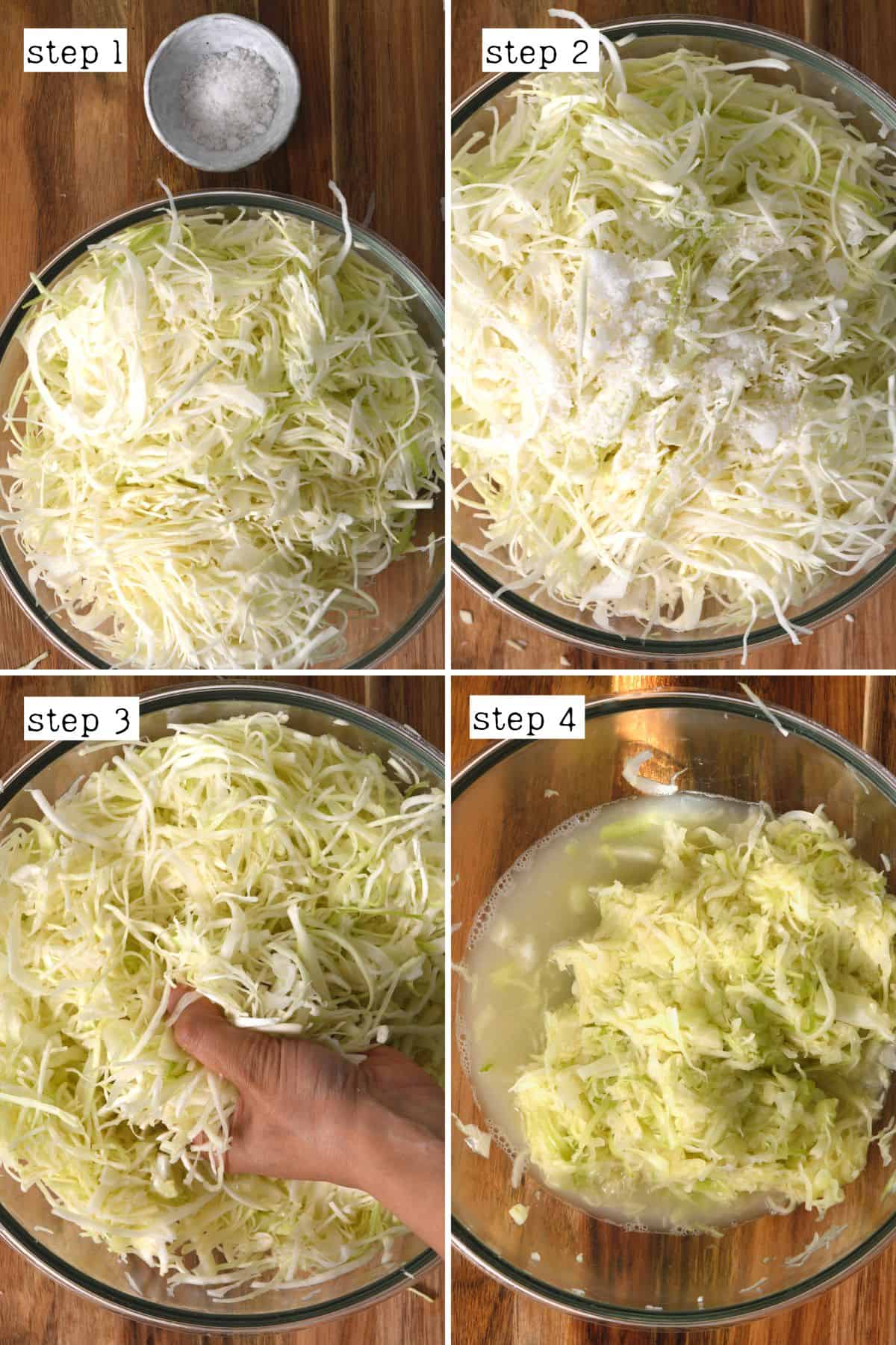 Steps for preparing Sauerkraut