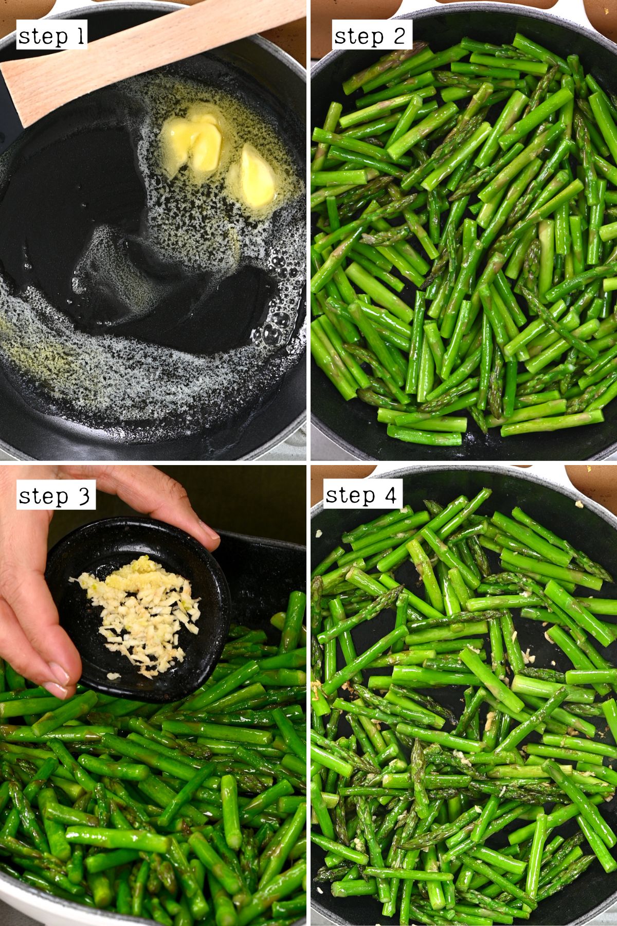 Steps for sautéing asparagus
