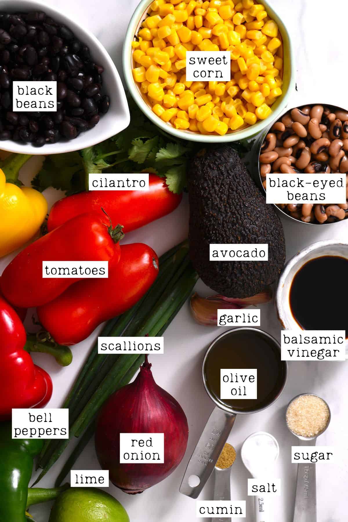 Ingredients for Texas caviar