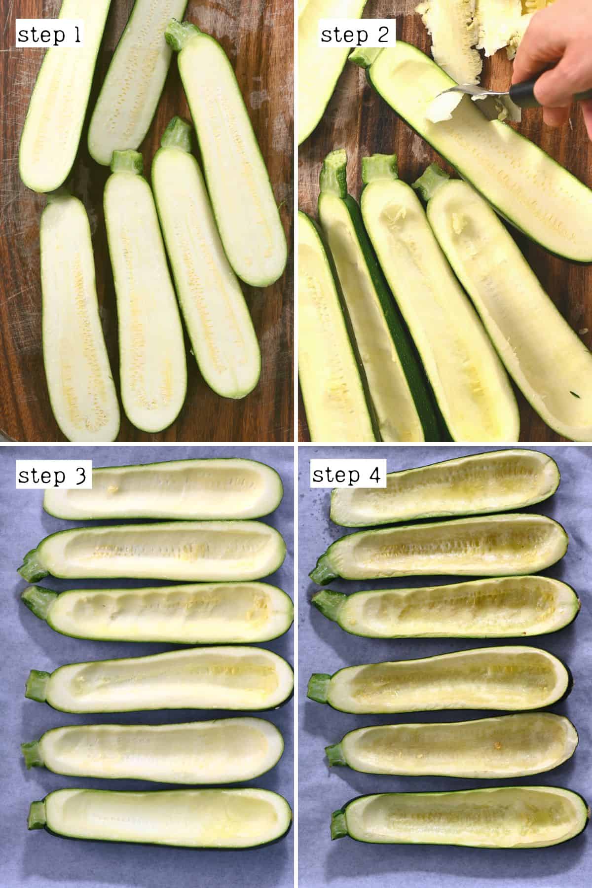 Steps for prepping zucchini