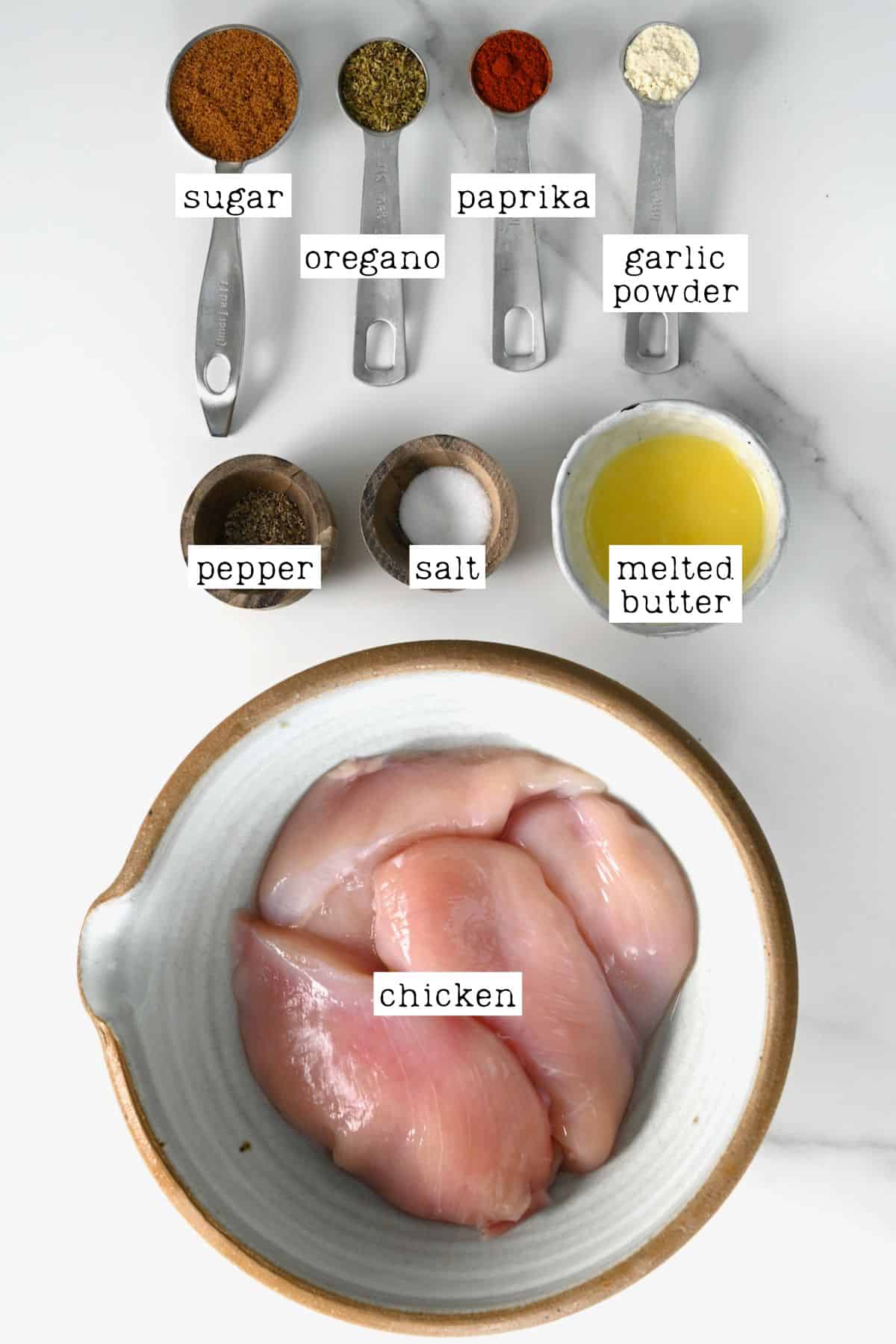 Ingredients for baked chicken
