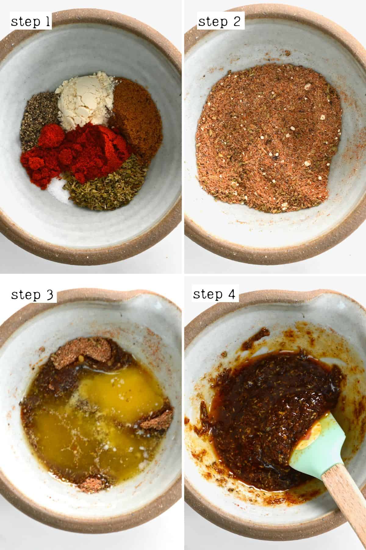 Steps for preparing chicken seasoning