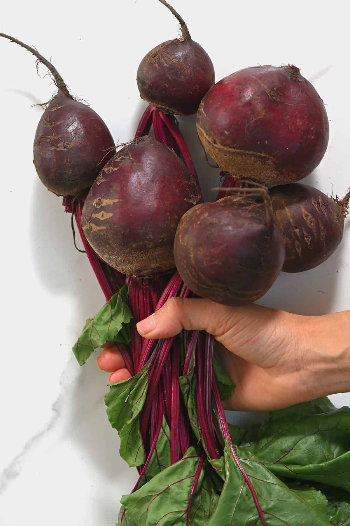 A bunch of beetroot