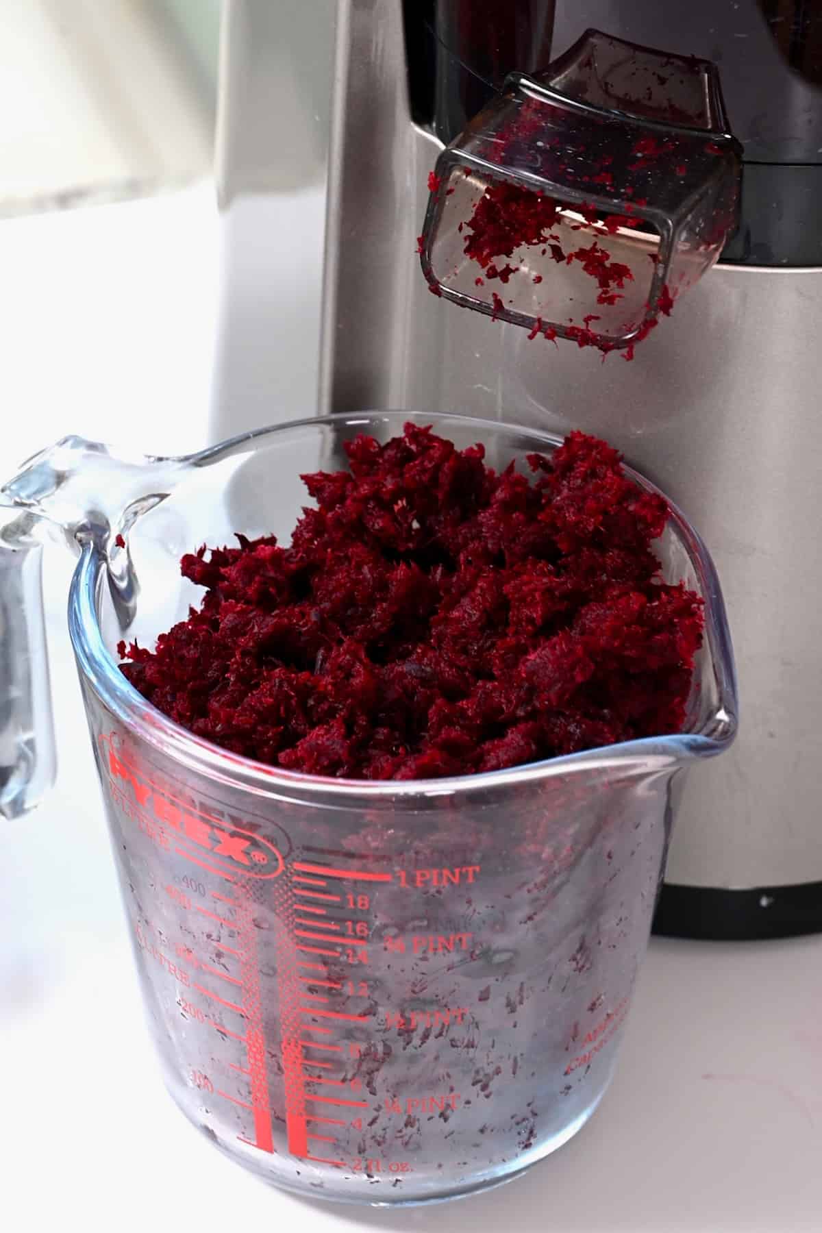 Beet pulp in a cup