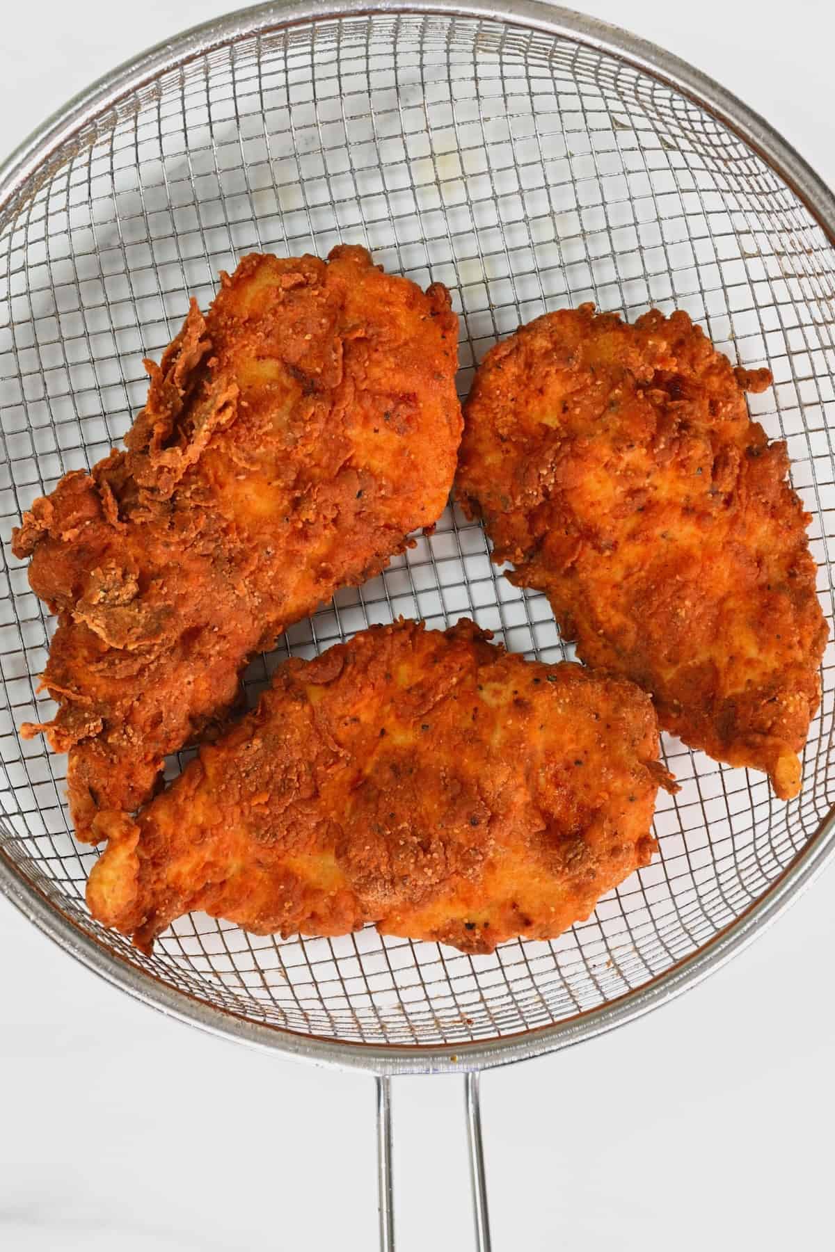 Freshly made fried chicken