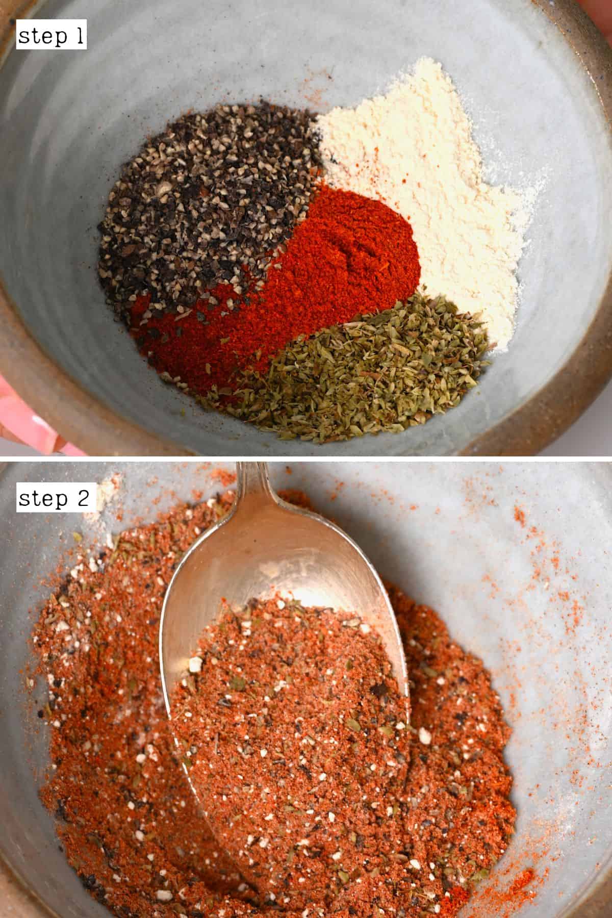 Mixing spices