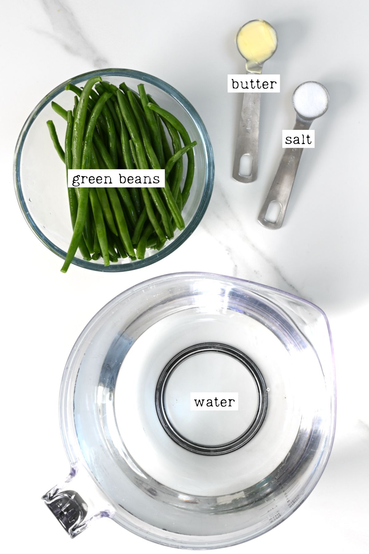 Ingredients for boiling green beans