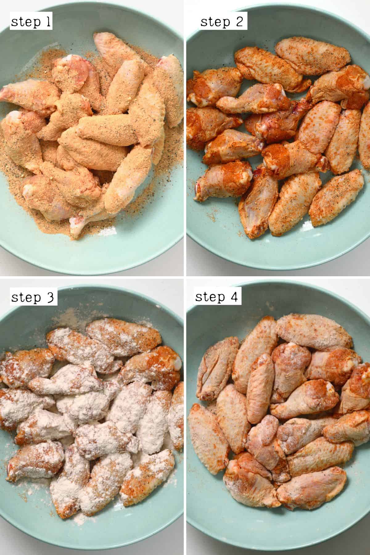 Steps for seasoning chicken wings