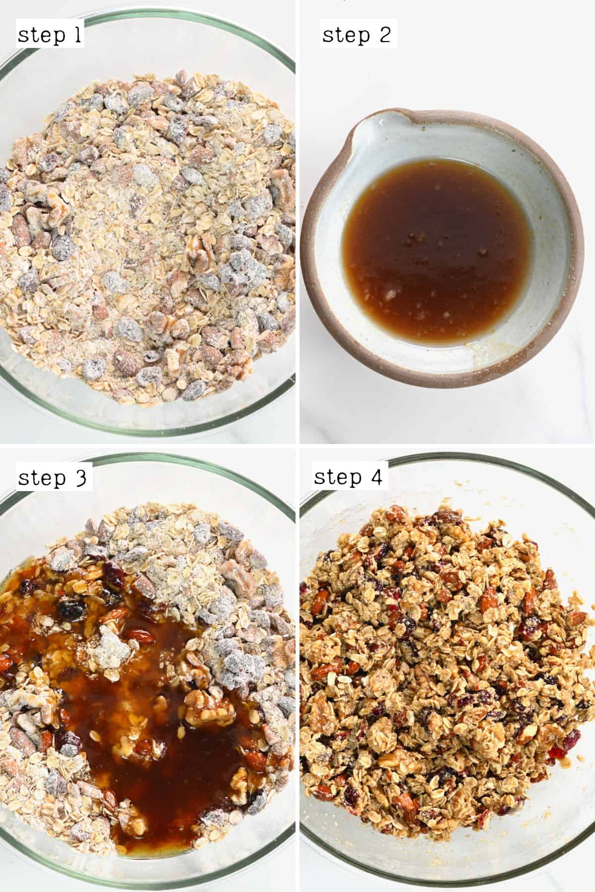Steps for preparing healthy granola