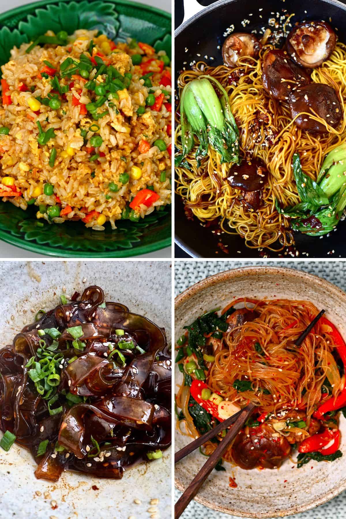 Rice and Noodles as hot lunch ideas