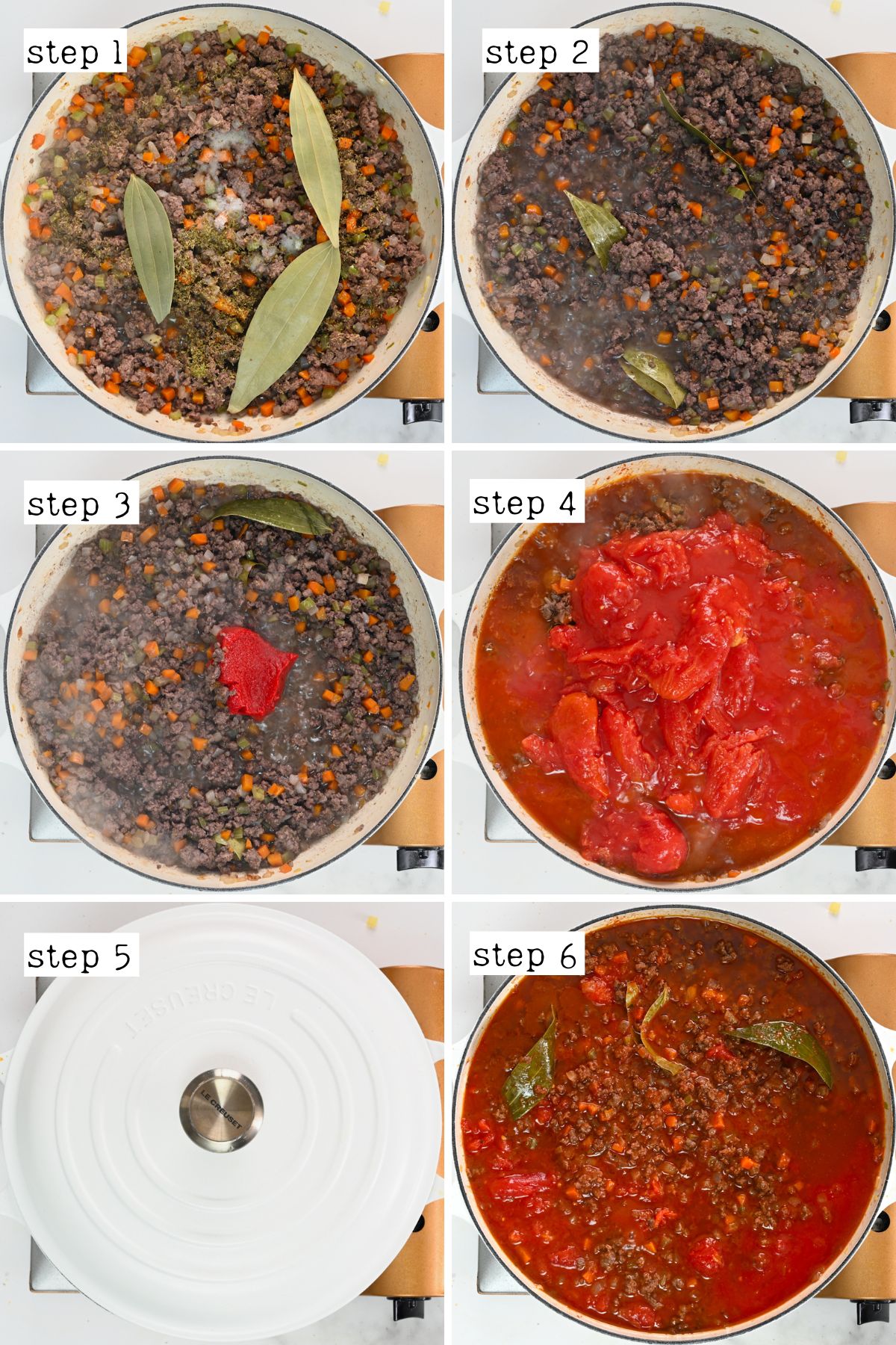 Steps for cooking spaghetti sauce