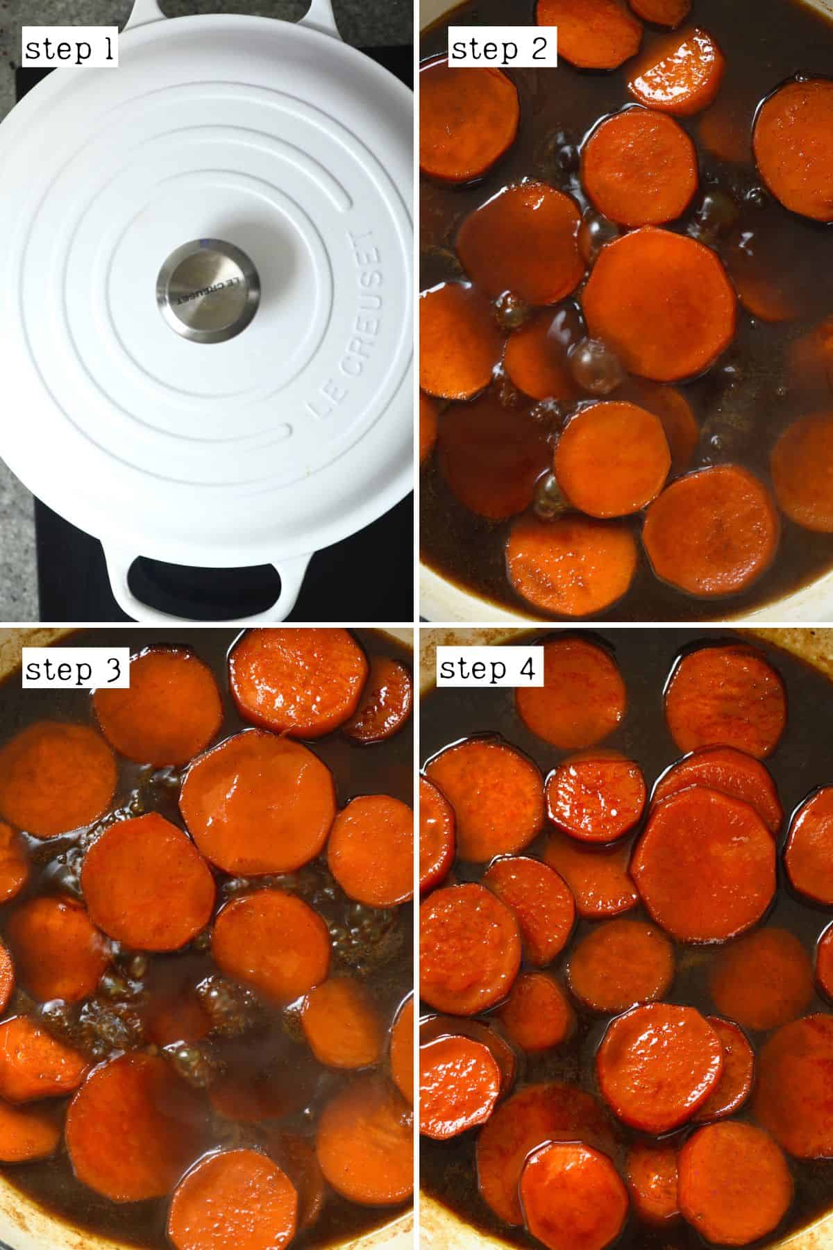 Steps for making candied yams
