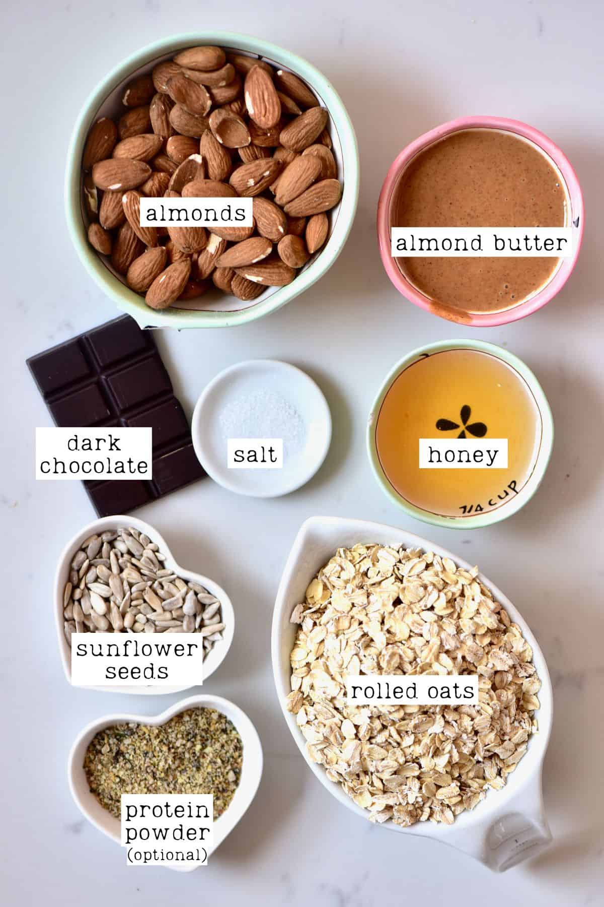 Ingredients for granola bars