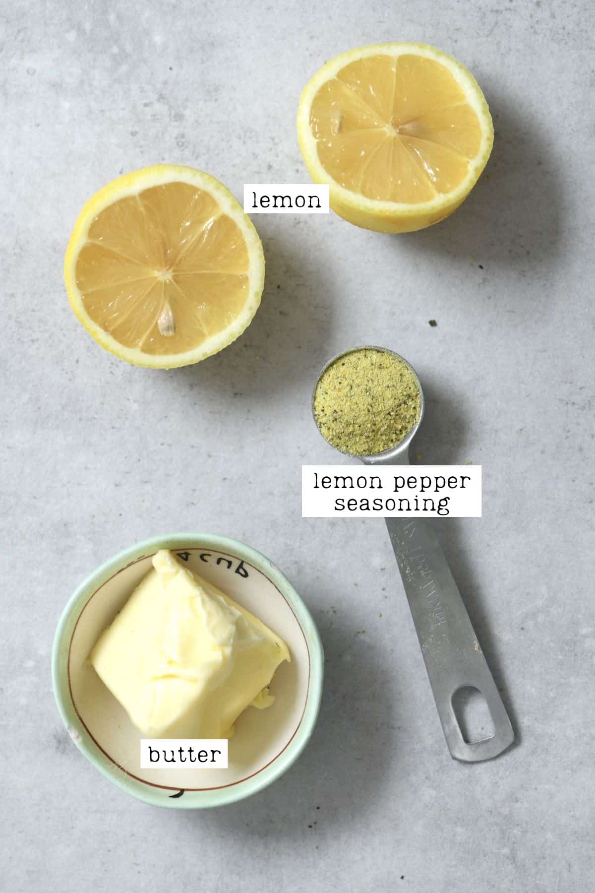 Ingredients for lemon pepper wing sauce