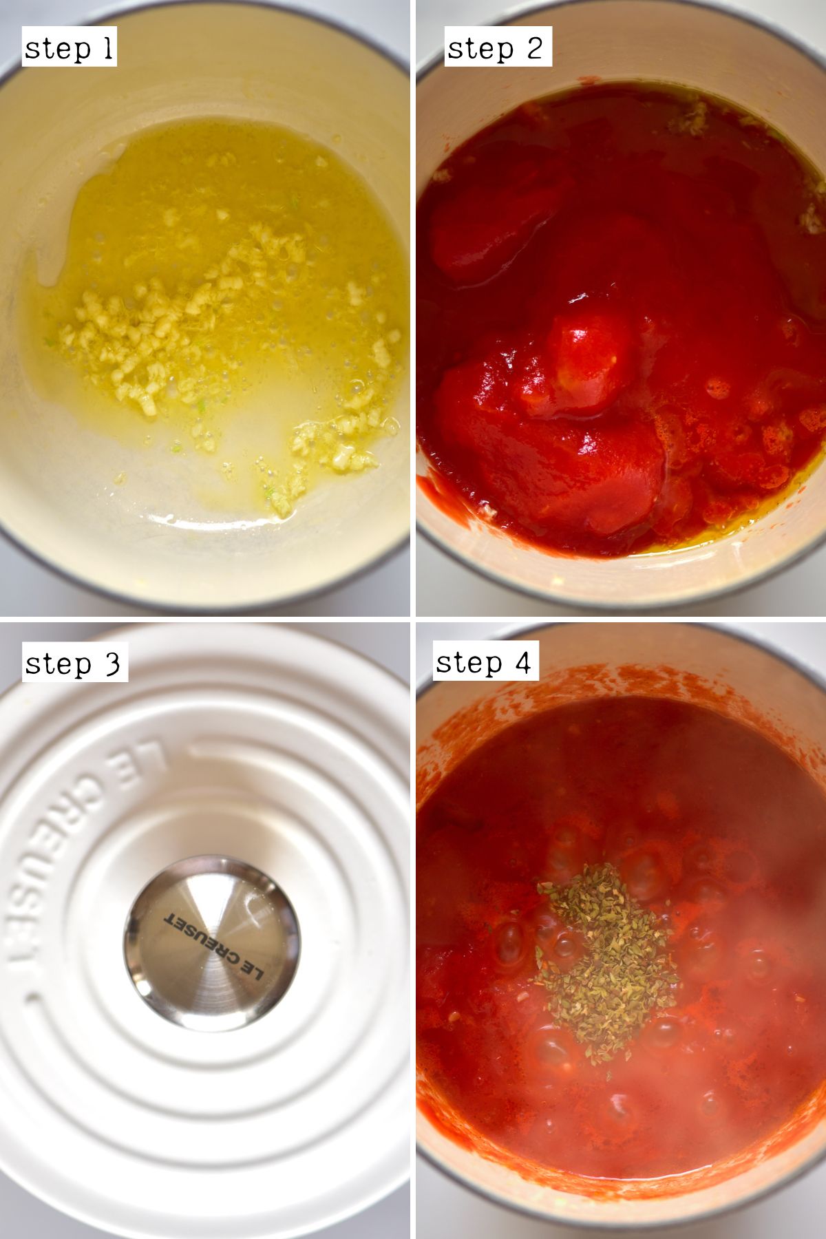 Steps for making pizza sauce