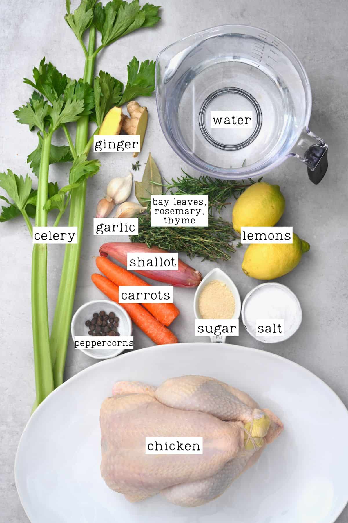 Ingredients for chicken brine