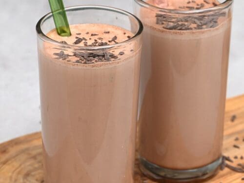 This recipe for Chocolate Milk for One makes one cup of amazing