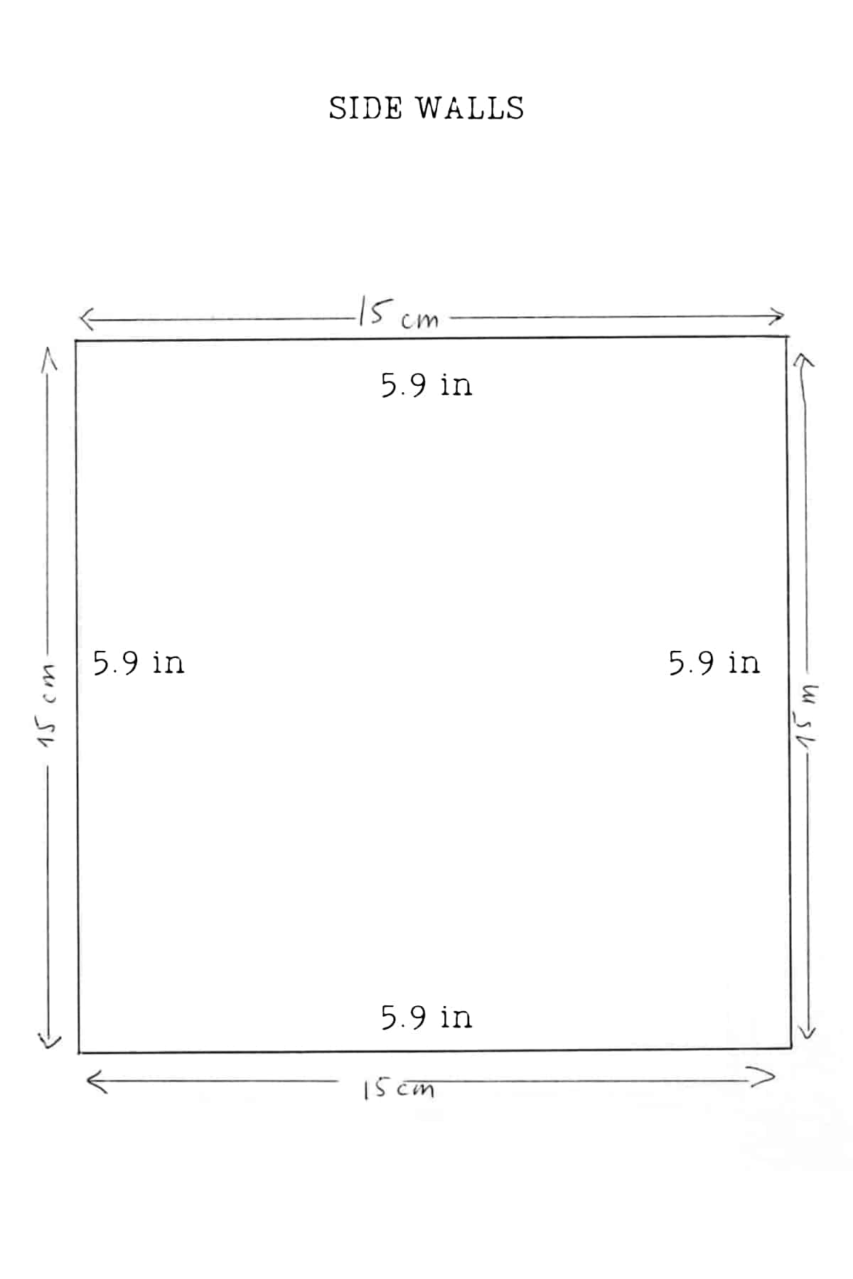 Template for Gingerbread House Side Walls