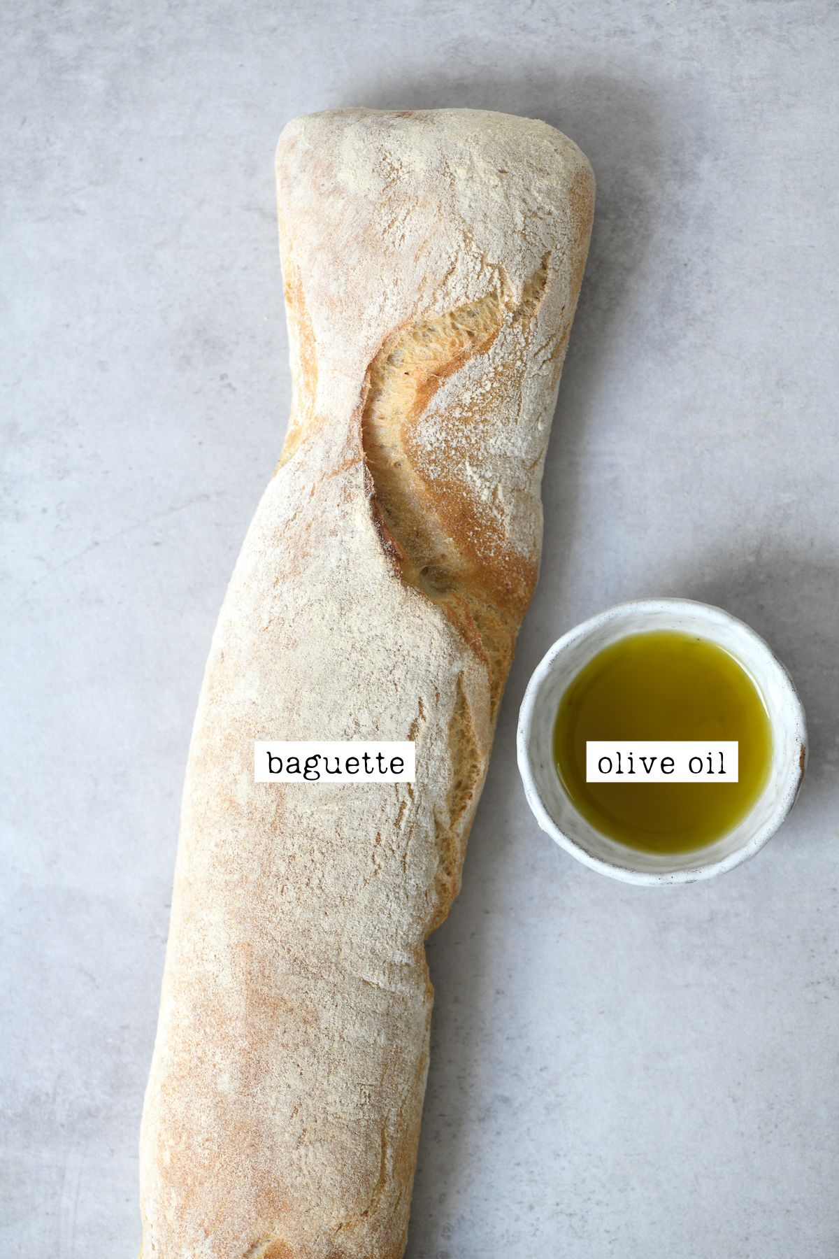 Baguette and olive oil